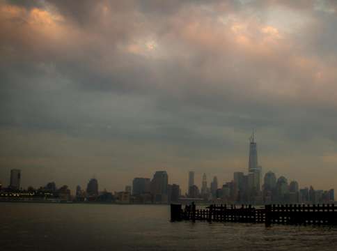 Downtown manhattan at dusk