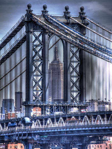 Manhattan bridge from brooklyn