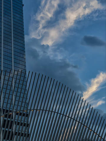 Architecture sky and clouds lower manhattan
