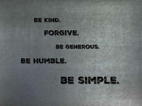 Be simple
