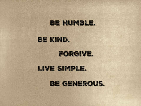 Be generous
