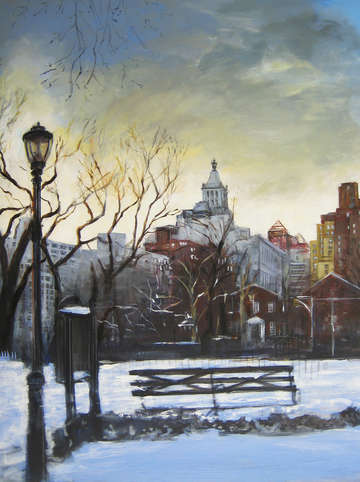 Coned winter afternoon light