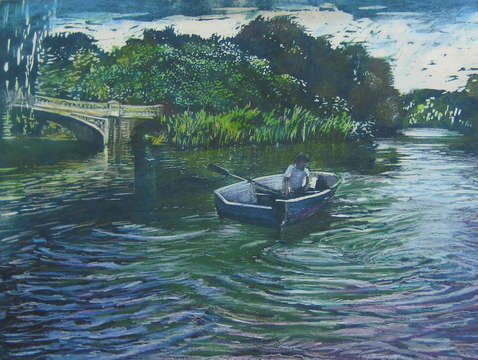 Central park lake rowing