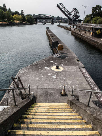 Ballard locks and drawbridge