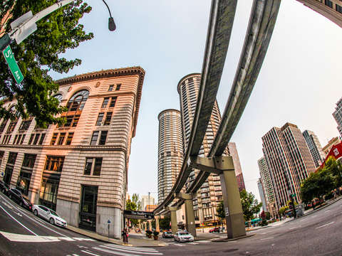 Monorail tracks in seattle