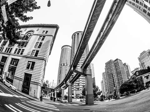 Seattle monorail tracks