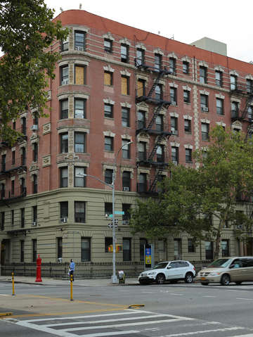 Brick building with fire escapes harlem manhattan