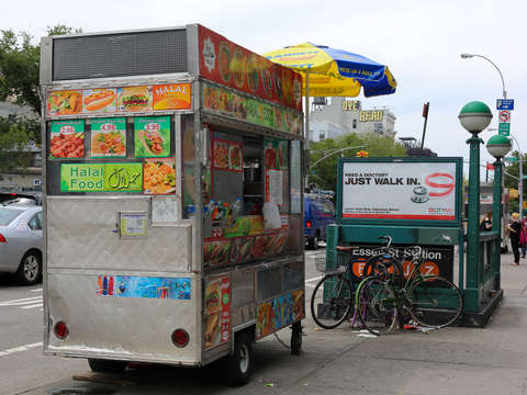 Food cart in the lower east side