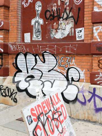 Graffiti on the lower east side nyc