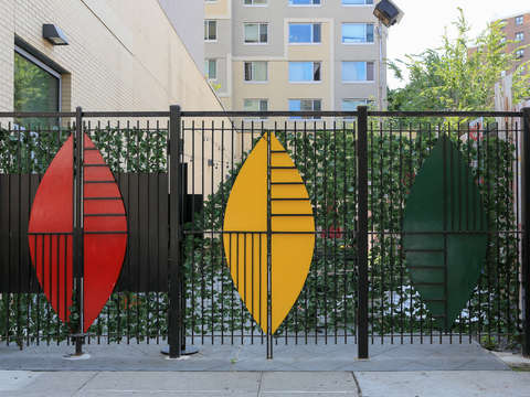 Tri color gate harlem nyc new york