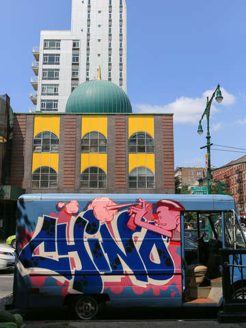 Graffiti truck harlem nyc new york