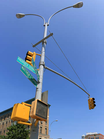 Street sign st nicholas ave harlem nyc new york