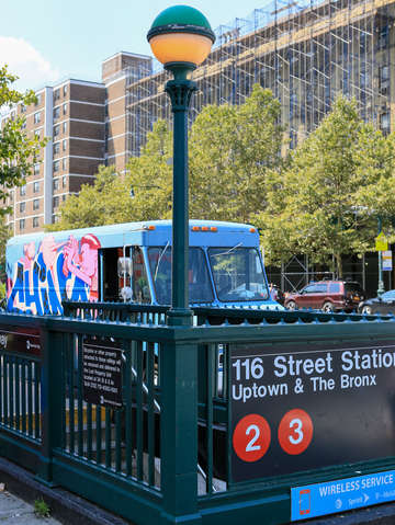 Subway sign 116th st harlem nyc new york