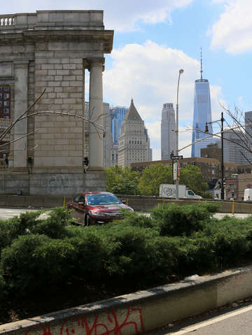 View of the freedom tower lower east side nyc