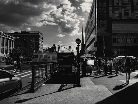 On the avenue
