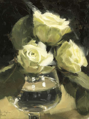 Three white flowers