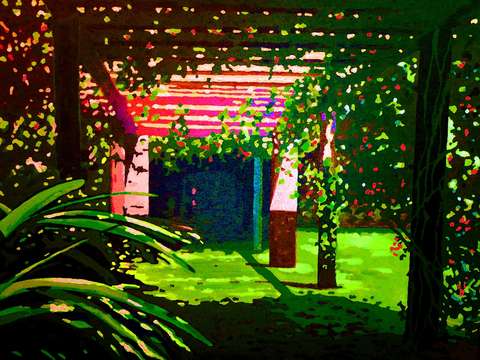 Under the trellis