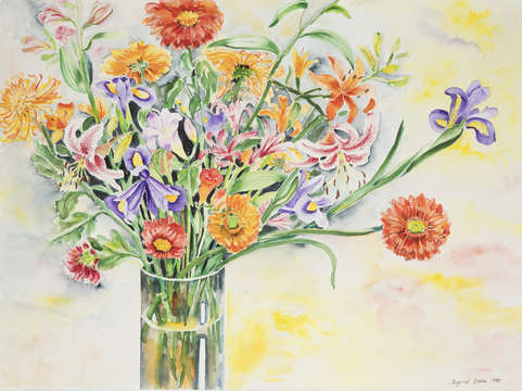 Floral still life with lilies and irises 2