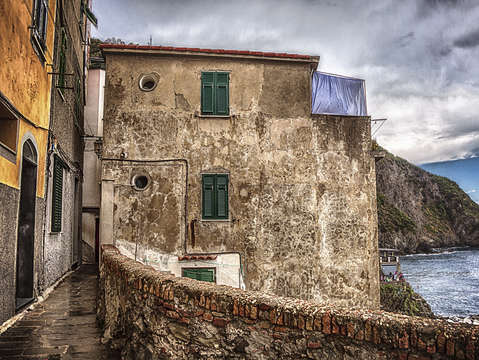 After the storm in riomaggiore