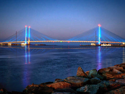 Indian river inlet bridge twilight