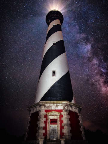 Cape hatteras under the milkyway