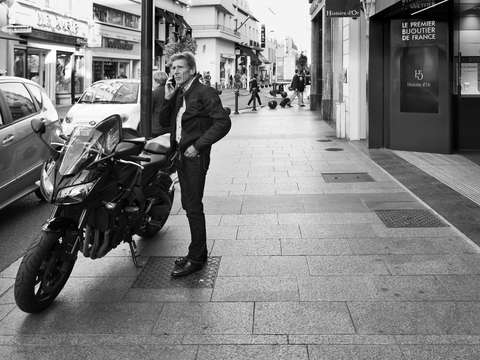 A man and his motorbike cannes