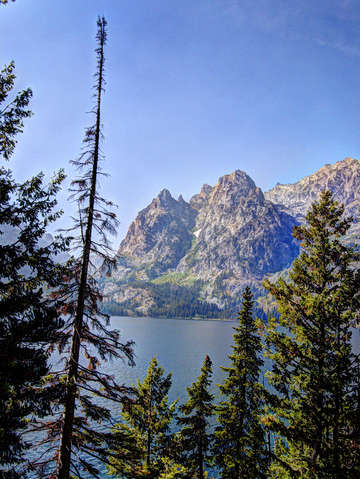 The tetons at jenny lake