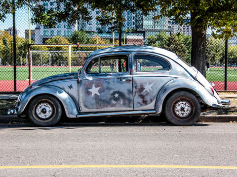 Space art on a volkswagen
