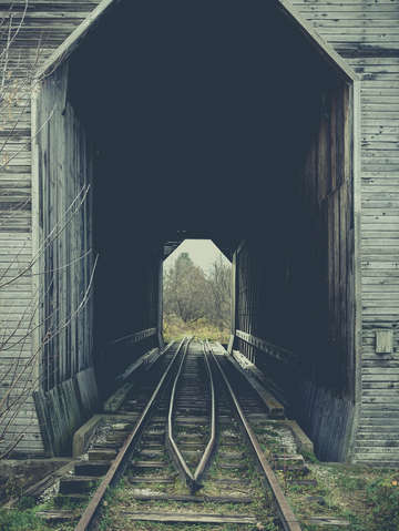 Fisher covered railroad bridge wolcott vermont