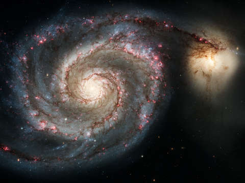 The whirlpool galaxy m51 and companion