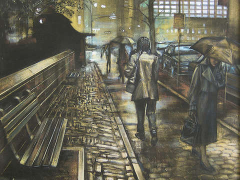 Central park west autumn rain 2