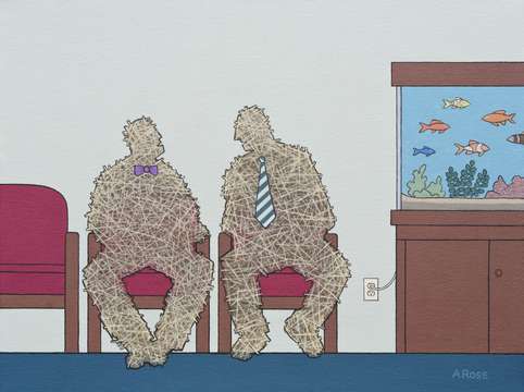 Straw men arguing while waiting