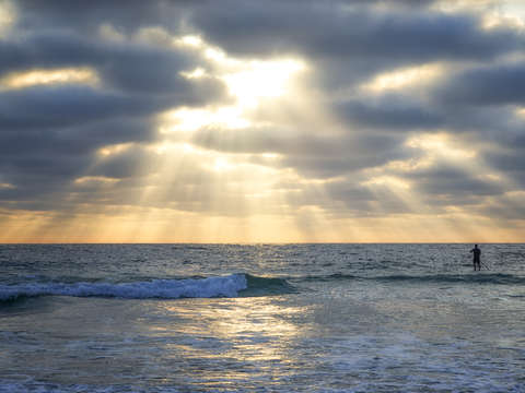 Silver surfer sunset