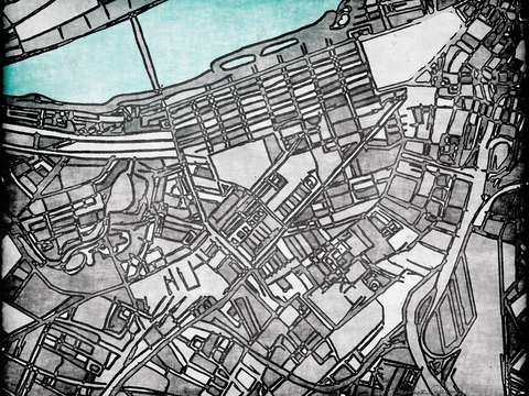 Abstract map of boston back bay