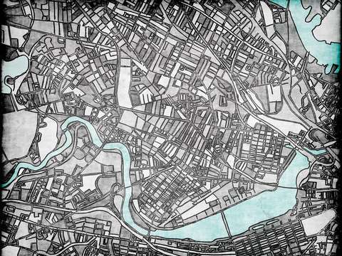 Abstract map of cambridge