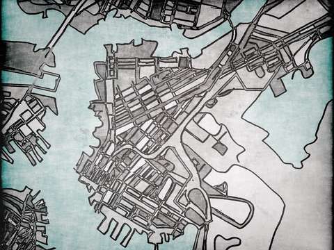 Abstract map of east boston