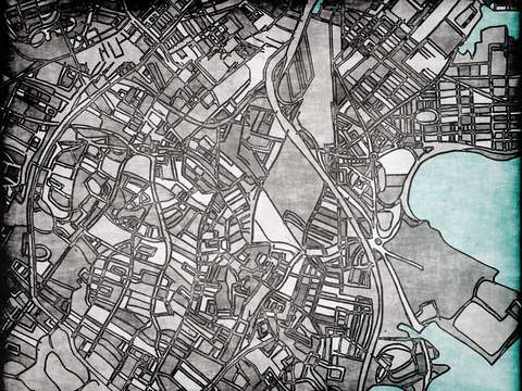 Abstract map of roxbury