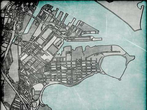 Abstract map of south boston