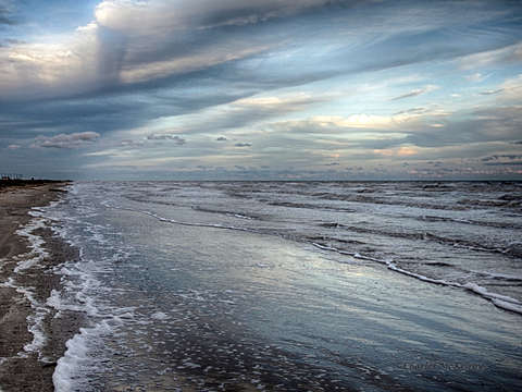 Peaceful beach scene
