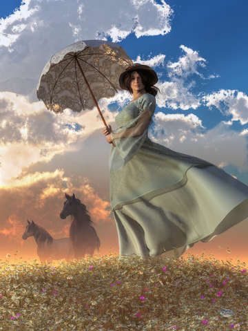 Woman with a parasol