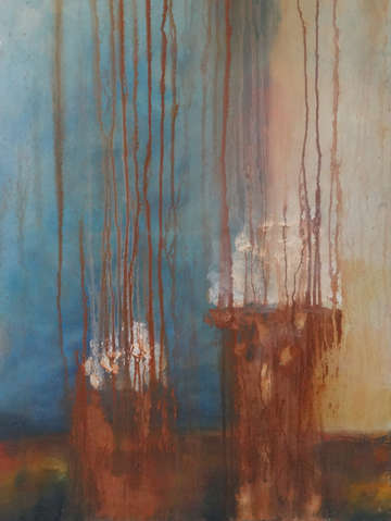 Abstract floral painting