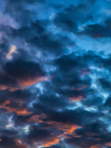 Sunset trees and clouds 5 2