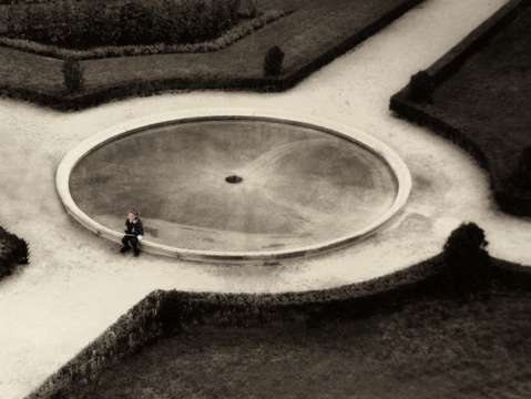 Fountain and girl