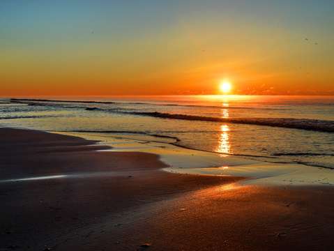 Orange sunrise at the beach dsc 0709