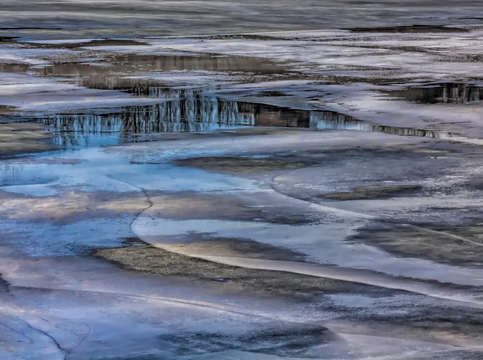 Ice water and reflections