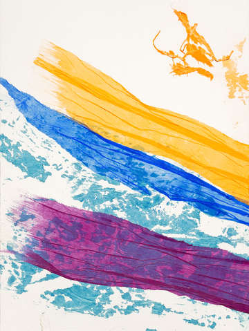 Waves of washi triptych panel 1
