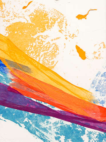 Waves of washi triptych panel 2