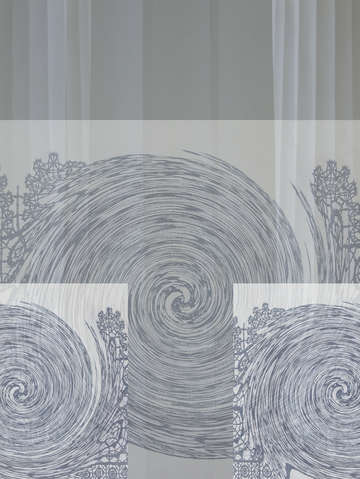 Blue columns and swirls 01051
