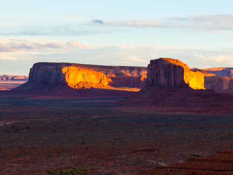 Sunset fire monument valley