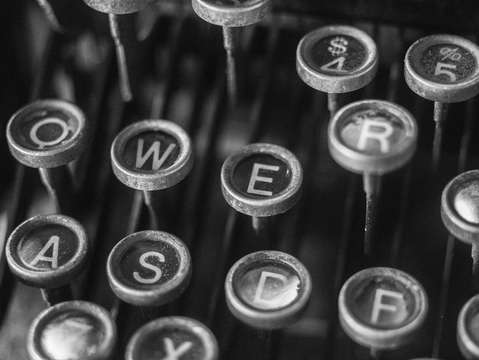 Vintage underwood typewriter keys